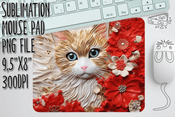 Download Fun 3D Kitty Mouse Mat - Mouse mat Collection