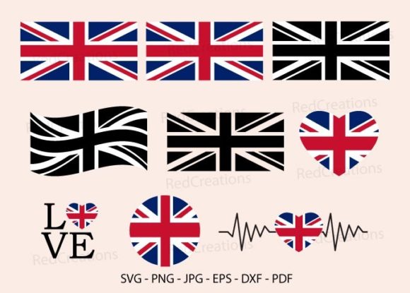 Download UK Flag SVG Bundle, United Kingdom Flag - United kingdom flag Collection