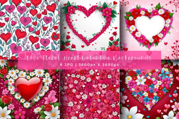 Download Love Floral Heart Valentine Backgrounds - Valentine backgrounds Collection