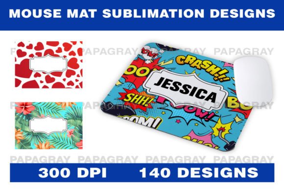 Download 140 Mouse Mat Templates for Sublimation - Mouse mat Collection