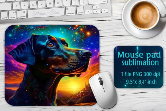Download Galaxy Dog Sublimation Design Mouse Mat - Mouse mat Collection