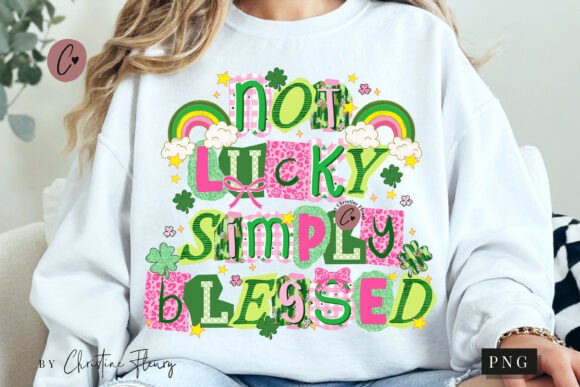 Download Not Lucky Simply Blessed PNG - Premium Resources