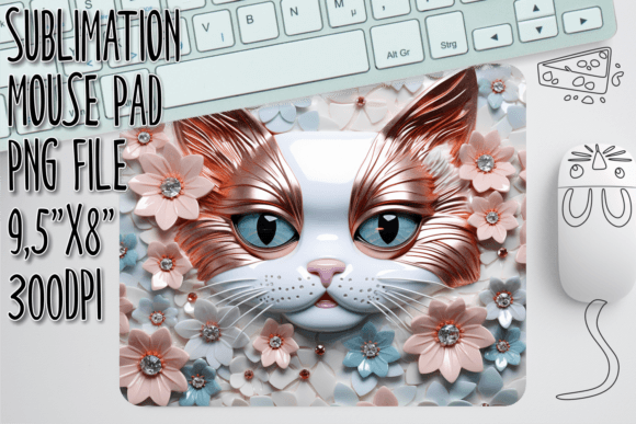Download Playful Kitty 3D Mouse Mat - Mouse mat Collection