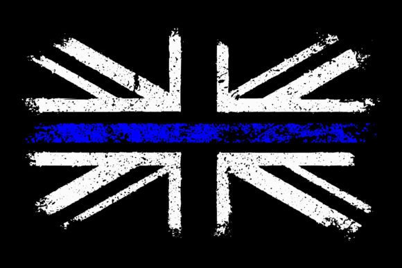 Download United Kingdom Flag with Thin Blue Line - United kingdom flag Collection